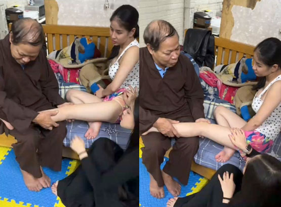 Thầy thuốc đông y khám bệnh cho em Thầy thuốc đông y khám bệnh cho em